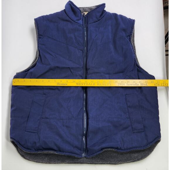 NATURALIFE Men's Blue with Gray Fleece Lined Vest - 47” Chest (L) - Picture 10 of 12